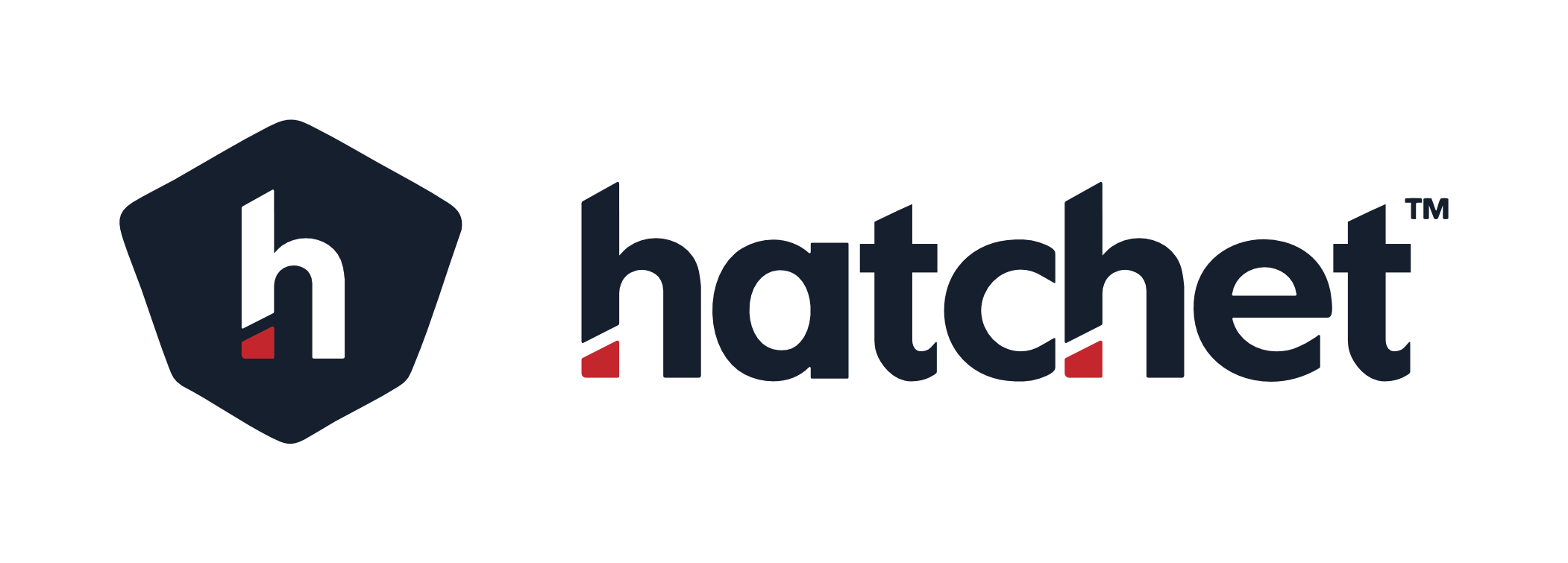 The Hatchet logo — navy