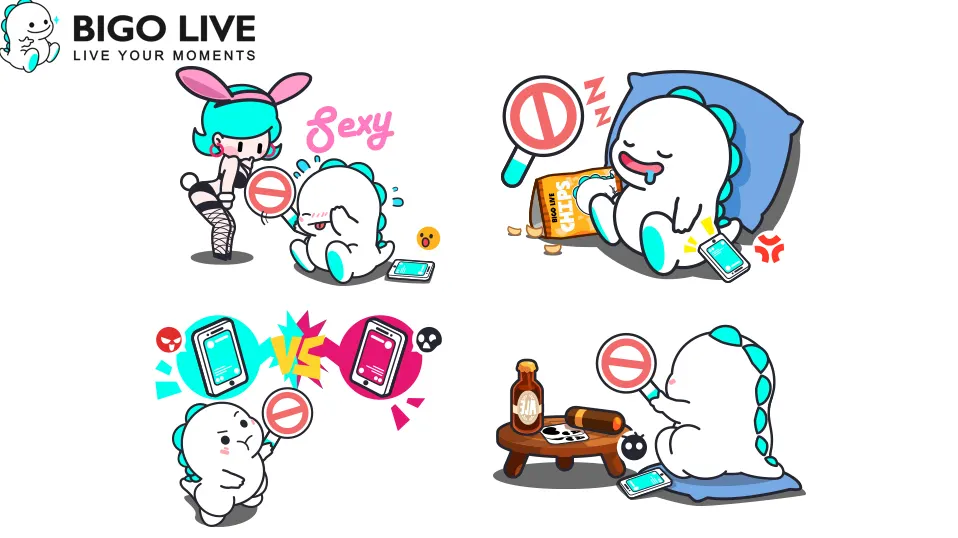 Graph 7: BIGO LIVE Content Guidelines Cartoon - Hatchet