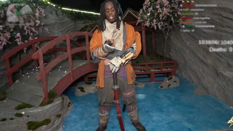 Kai Cenat Sekiro Marathon and Cosplay - Hatchet