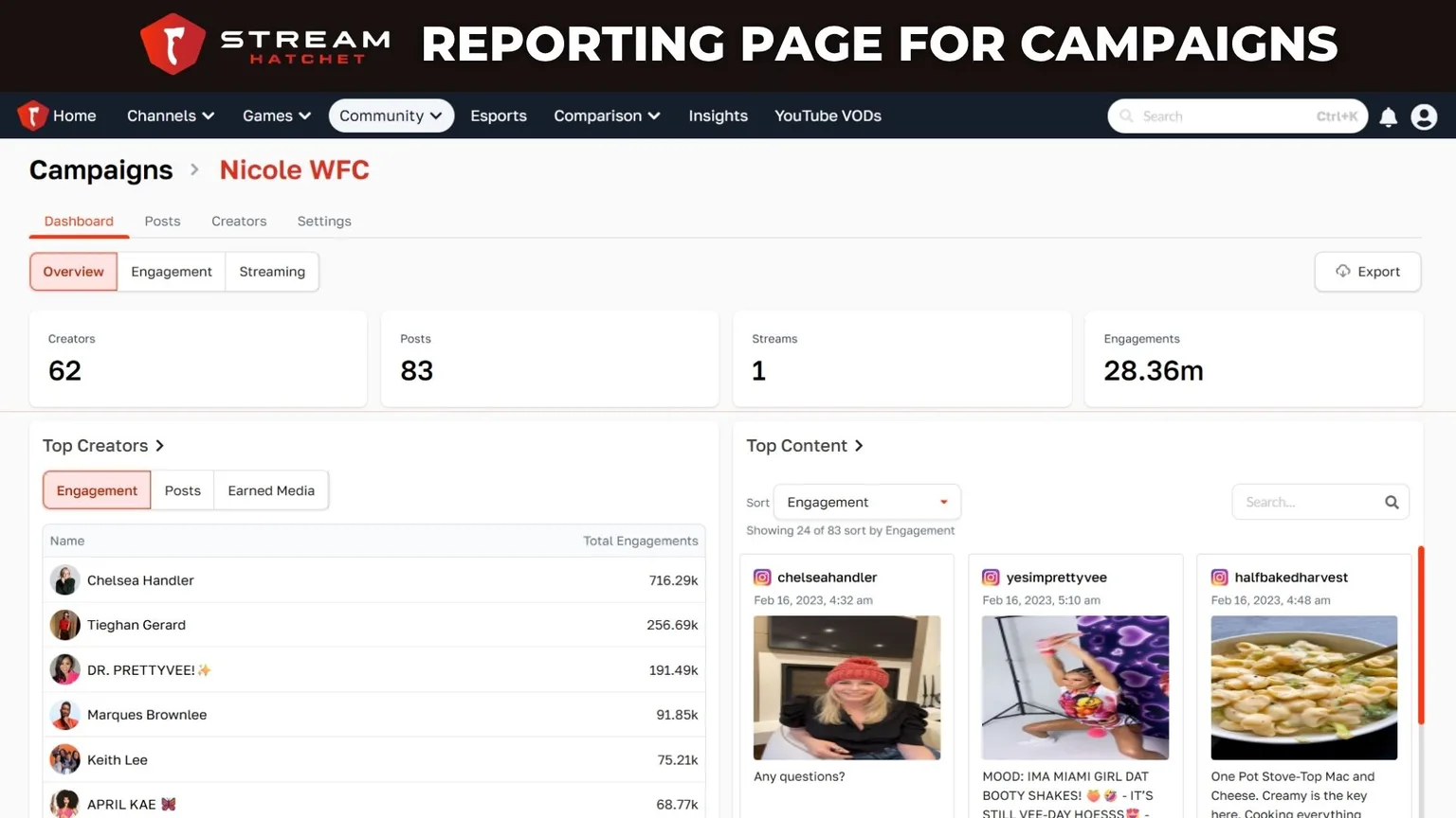 Graph 3: Reporting App Page Screenshot - Hatchet