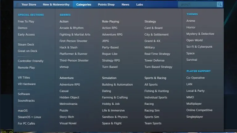 Graph 6: Steam Categories or Steam Genres - Hatchet